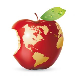 bigstock-Vector-red-apple-earth-28349387