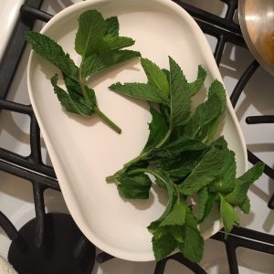 Fresh mint for Green Tea Cooler