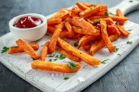 spicy homemade sweet potato fries