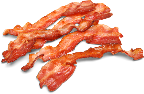 strips of fried bacon