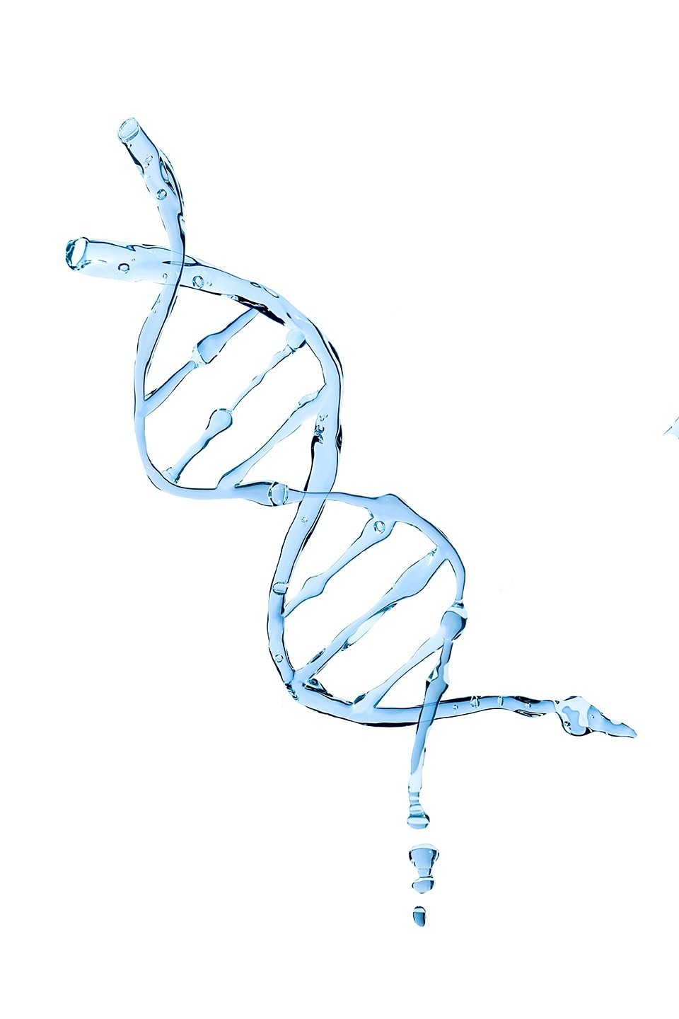 a blue strand of DNA