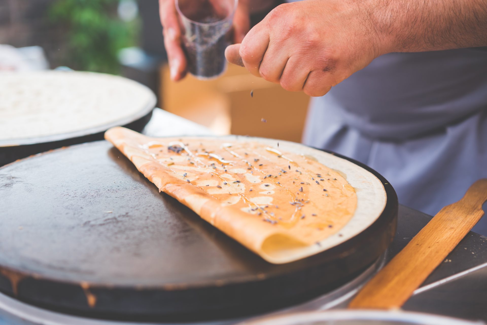 Chickpea Crepes with Spinach and Mushroom Pesto American Institute
